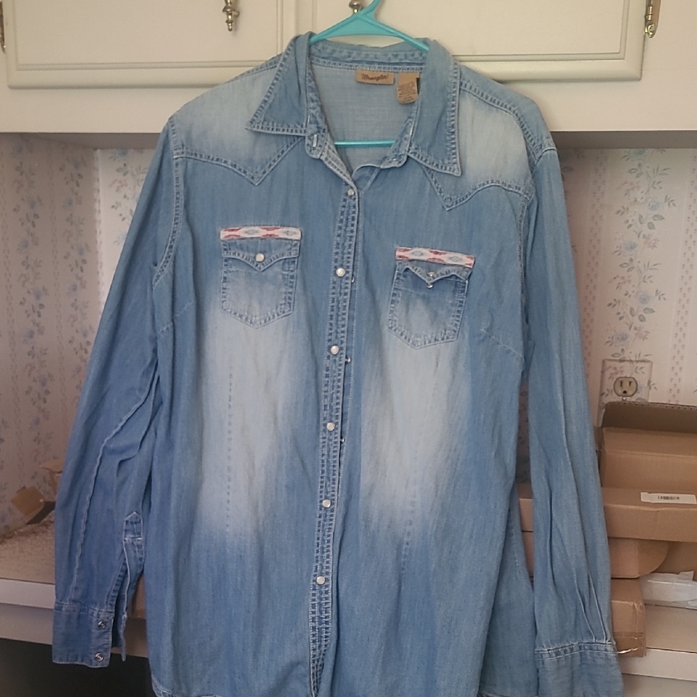 Wrangler Light Blue Denim Shirt